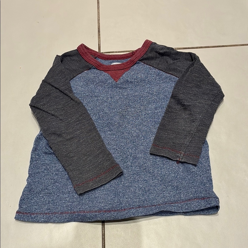 Old Navy Blue and Gray Long Sleeve Shirt